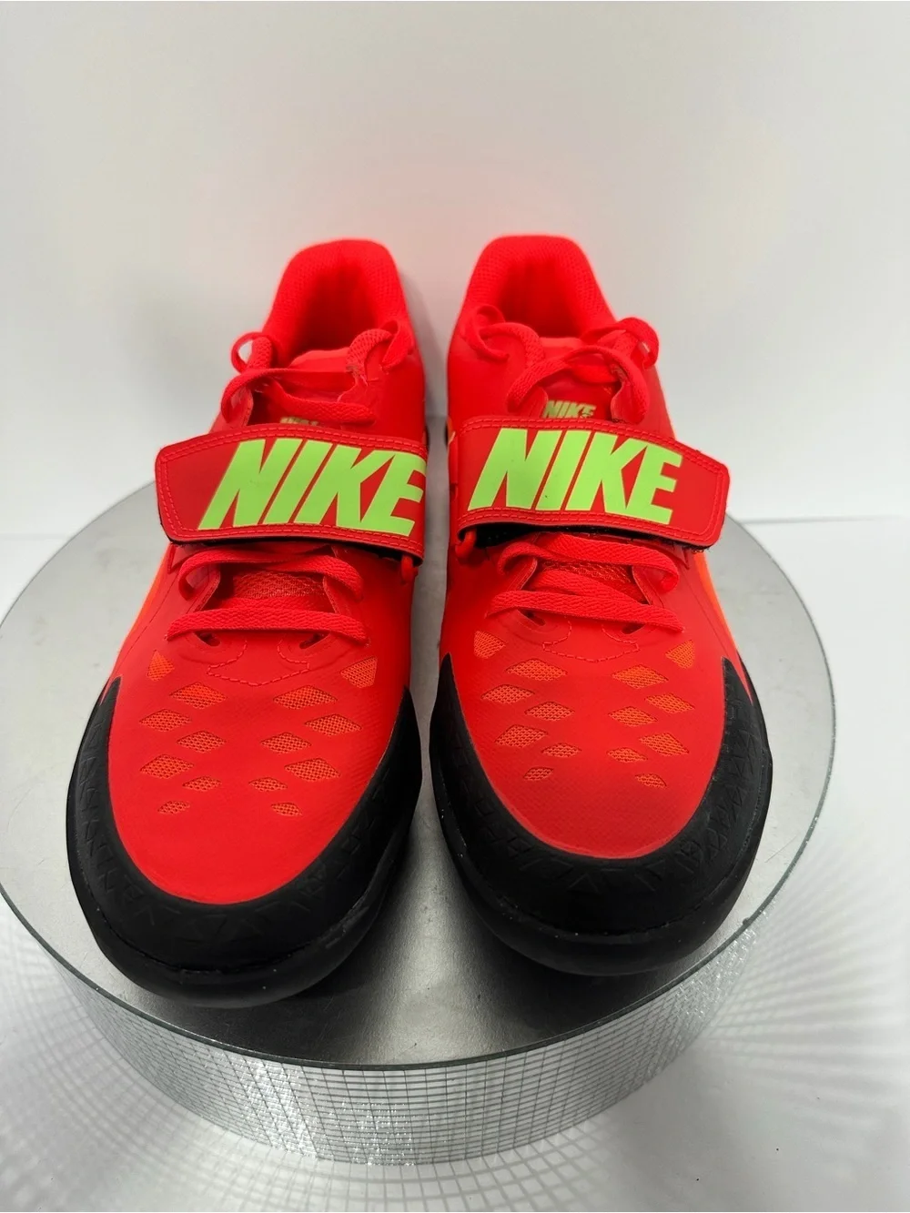 Nike Kids Red Sneakers with Neon Green NIKE Strap size 9